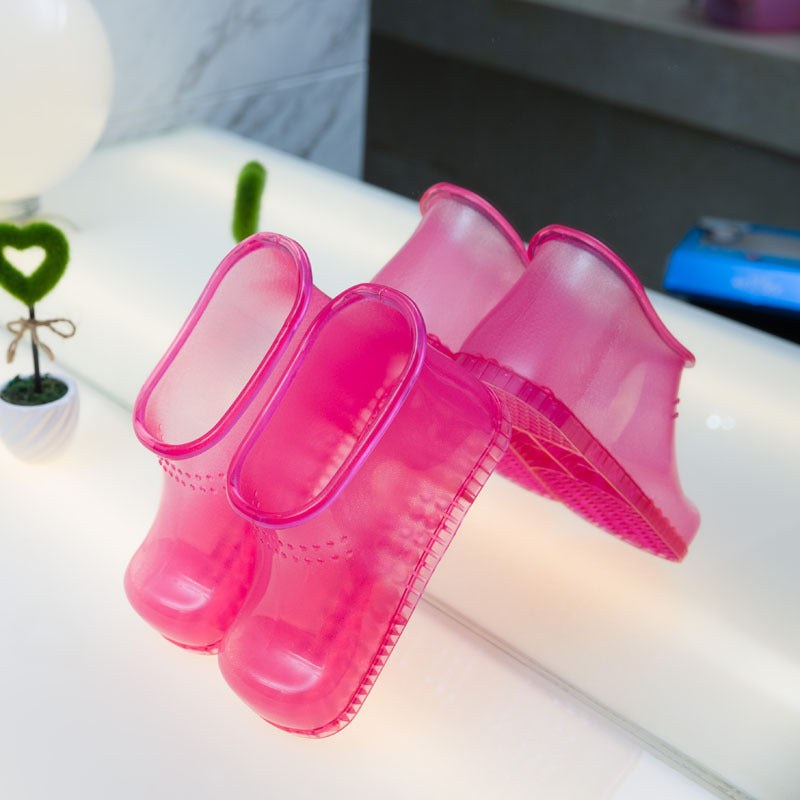 Large size men and women home bathroom foot bath shoes home creative foot massage bag with sandals and slippers summer indoor