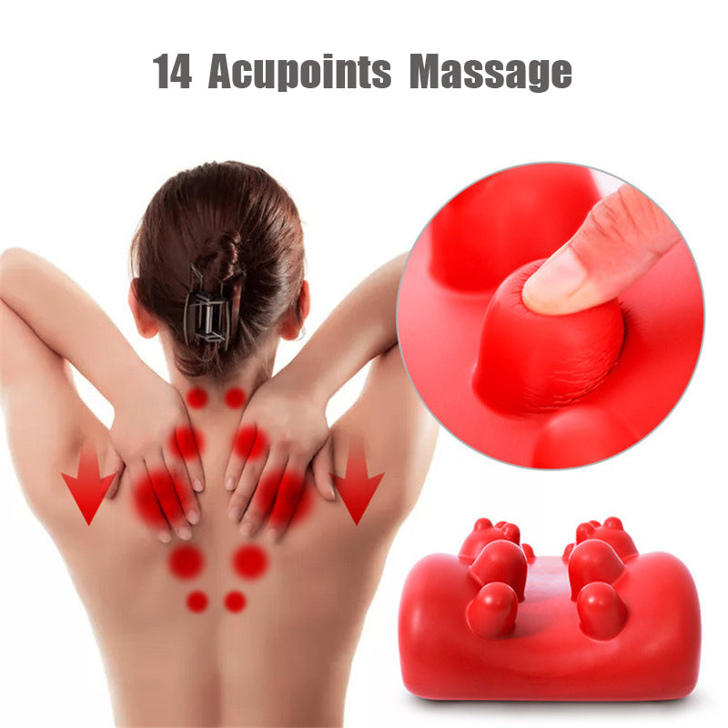 Lumbar acupressure point shoulder and neck massage cushion